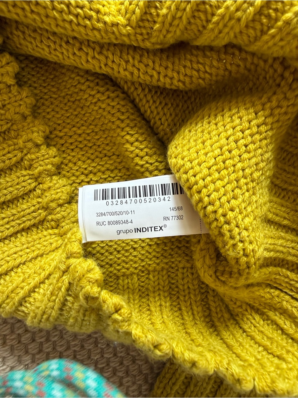 Zara Studio Girls Chartreuse Yellow Fair Isle Yoke Sweater - NWT - Picture 6 of 6
